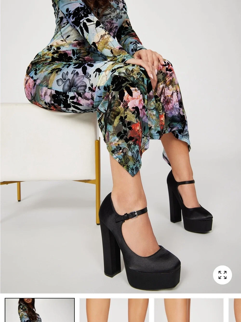 Platform Block Heel Pumps